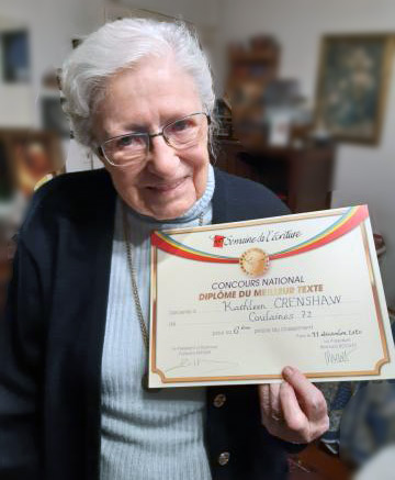 Kathleen Crenshaw, 99 ans. Résistante et doyenne du concours 2020